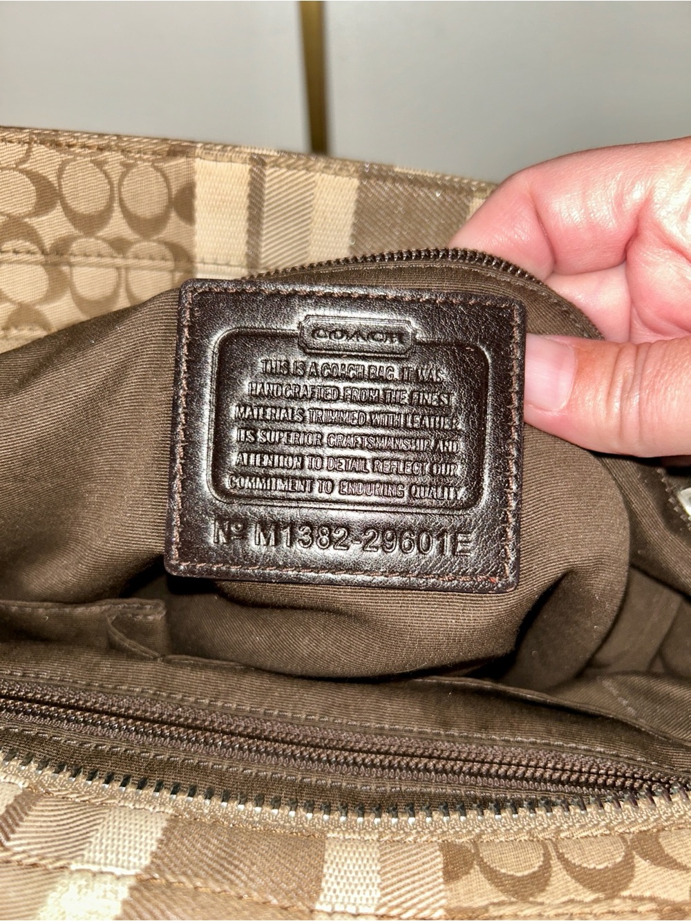 Coach Legacy Signature Stripe Candace Carryall, with COA - Picture 9 of 10